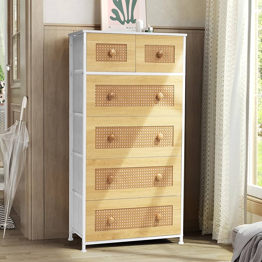 ラタン 5段チェスト 引き出し 収納 タンス 箪笥 電話台 ビンテージ Amazon｜Crestlive Products タンス ラタン チェスト 箪笥